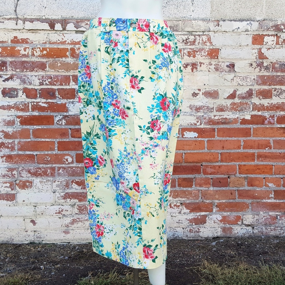Vintage 90s Floral Maxi Skirt 29" to 32" Waist